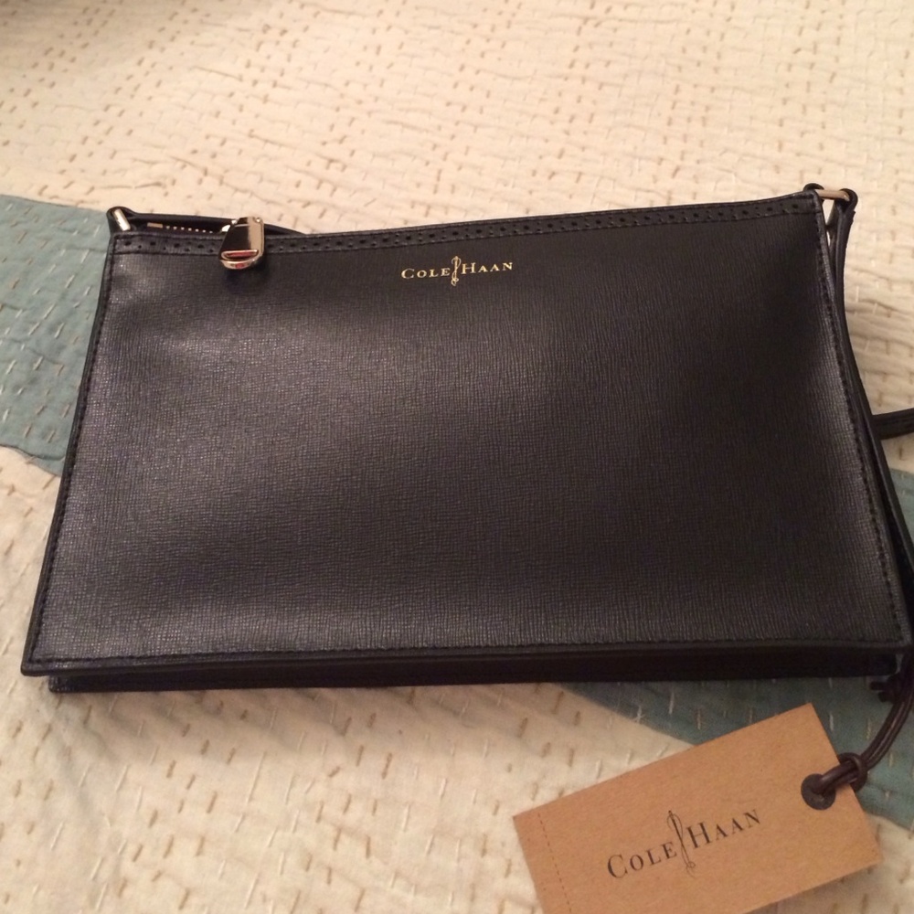 Cole Haan Black Leather Crossbody Bag